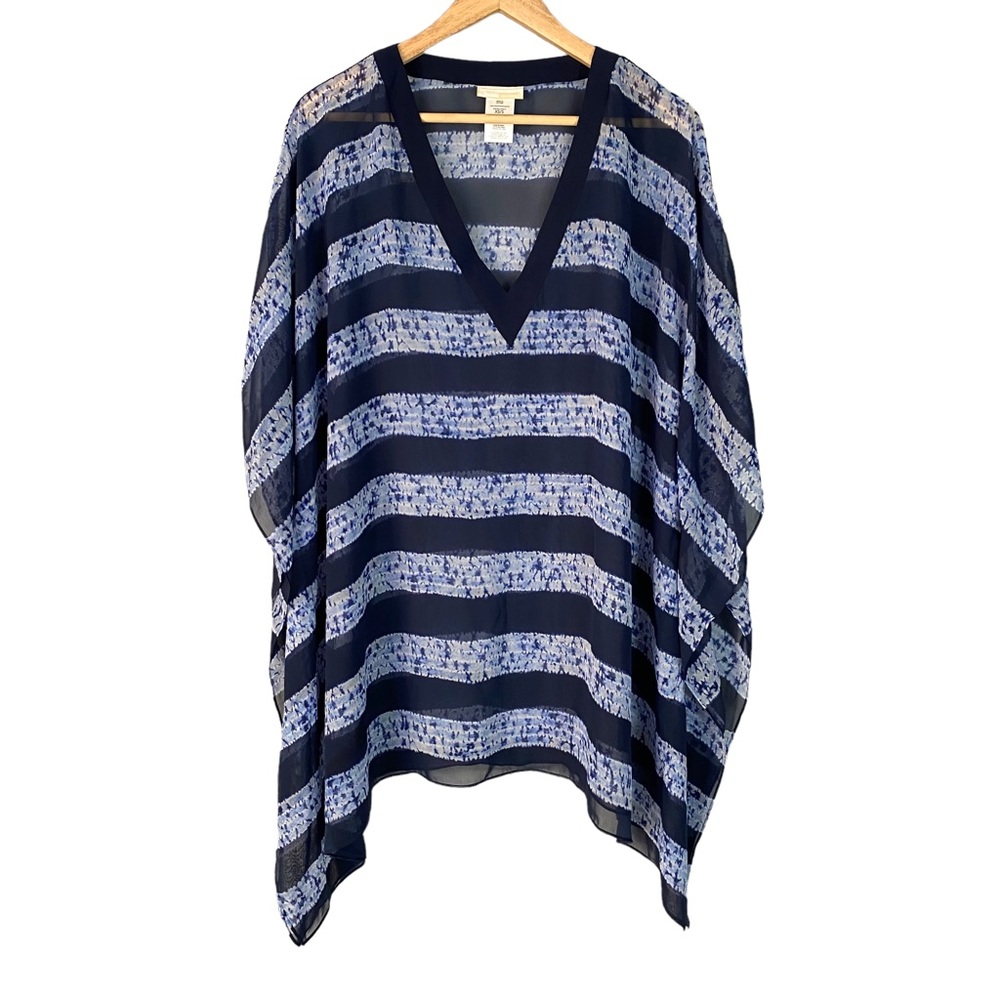 MICHAEL Michael Kors Stripe Poncho Top Swim Cover XS/S